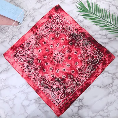 Hip Hop Style Printed Tie-dye Square Scarve Accessories Scarves