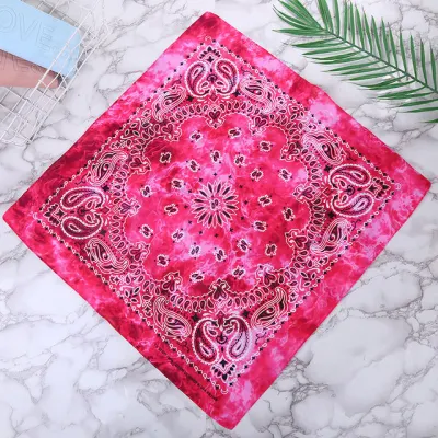 Hip Hop Style Printed Tie-dye Square Scarve Accessories Scarves