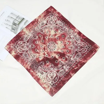 Hip Hop Style Printed Tie-dye Square Scarve Accessories Scarves