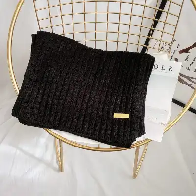 Fashion Solid Color Warm Imitation Cashmere Long Scarf