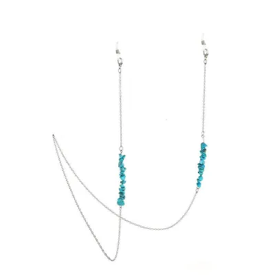 Natural Turquoise Decor Not Easy To Fade Sunglasses Chain 70cm
