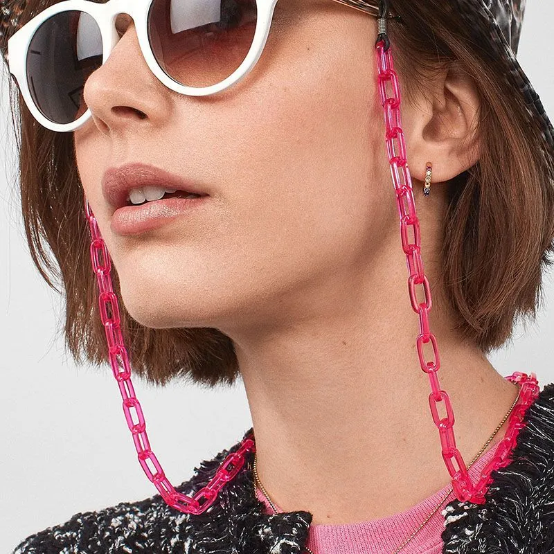 Retro Metal Buckle Hanging Neck Sunglasses Chain