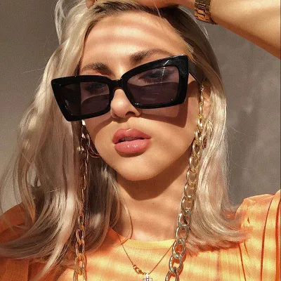 Exaggerated Golden Metal Sunglasses Chain