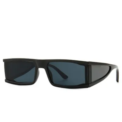 Fashionable Punk Rectangular Frame Sunglasses Resin Lens Plastic Metal Casual Retro