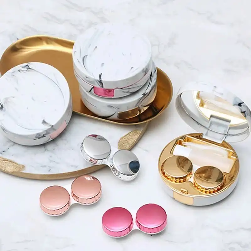 Vintage Marble Texture Round Contact Lens Partner Accessories Sunglasses