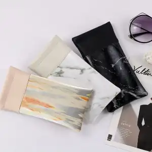Fashion Marble Pattern Stitching Stretch Glasses Bag