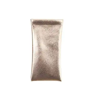 Fashion Solid Color Stretch Leather Eyeglass Bag