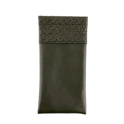 Fashion Solid Color PU Stretch Glasses Bomb Pocket Case 18x9cm
