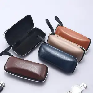 Fashion Square Zipper Design Glasses Case