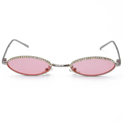 Retro Crystal Cat Eye Sunglasses Vintage Metal Frame UV Protection