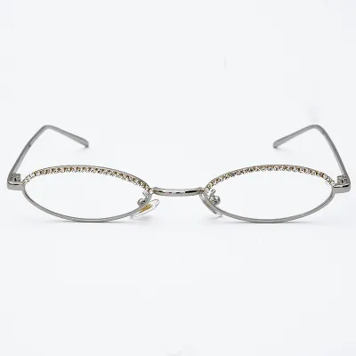 Retro Crystal Cat Eye Sunglasses Vintage Metal Frame UV Protection