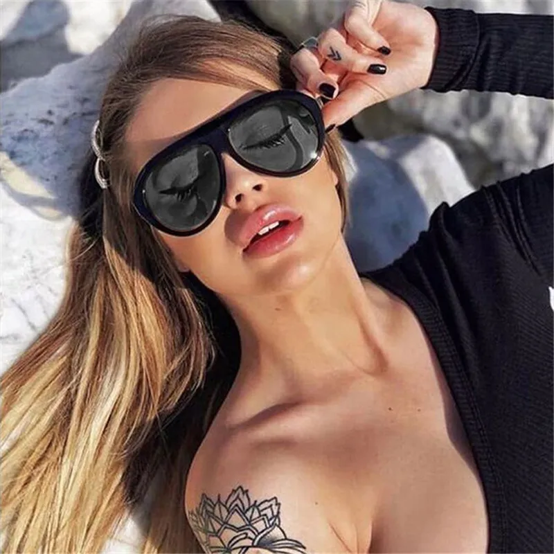 Retro Wild Oval Frame Outdoor Sunglasses
