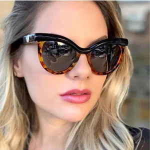 Fashion Leopard Pattern Cat Eye Sunglasses for Men and Women