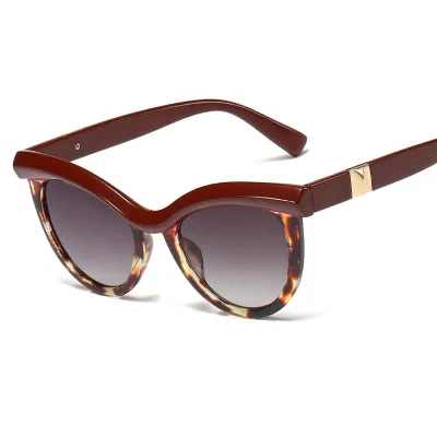 Fashion Leopard Pattern Cat Eye Sunglasses for Men and Women