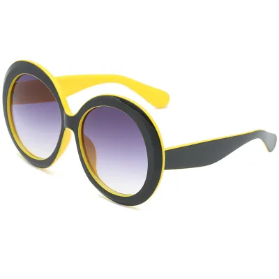 Fashion Large Frame Round Outdoor Sunglasses PC Lens Unisex