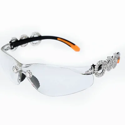 Fashion Rhinestone Decor Sport Polygon UV Protection Sunglasses