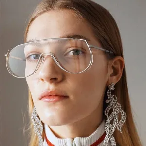 Fashion Street Big Frame Polygon Female Sunglasses