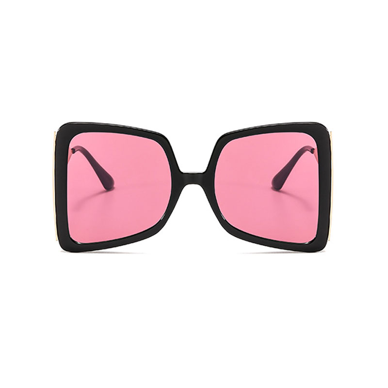 Wholesale Lightning Shape Temple Design Large Frame Sunglasses