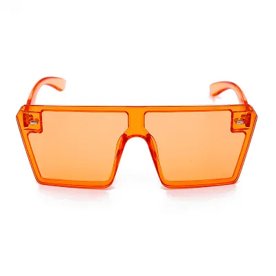 Candy Color Simple Square Sunglasses Plastic Frame