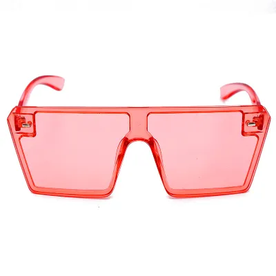 Candy Color Simple Square Sunglasses Plastic Frame