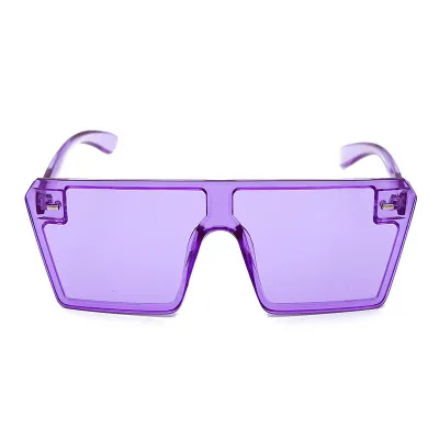 Candy Color Simple Square Sunglasses Plastic Frame