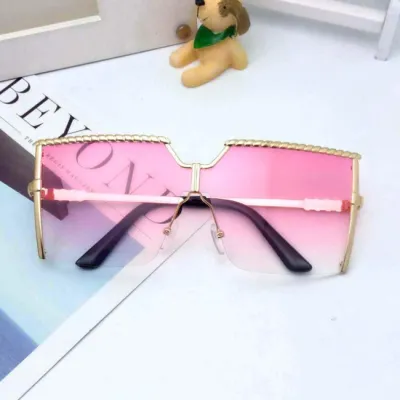 Oversized Square Frame Resin Lens Metal Sunglasses For Women Men