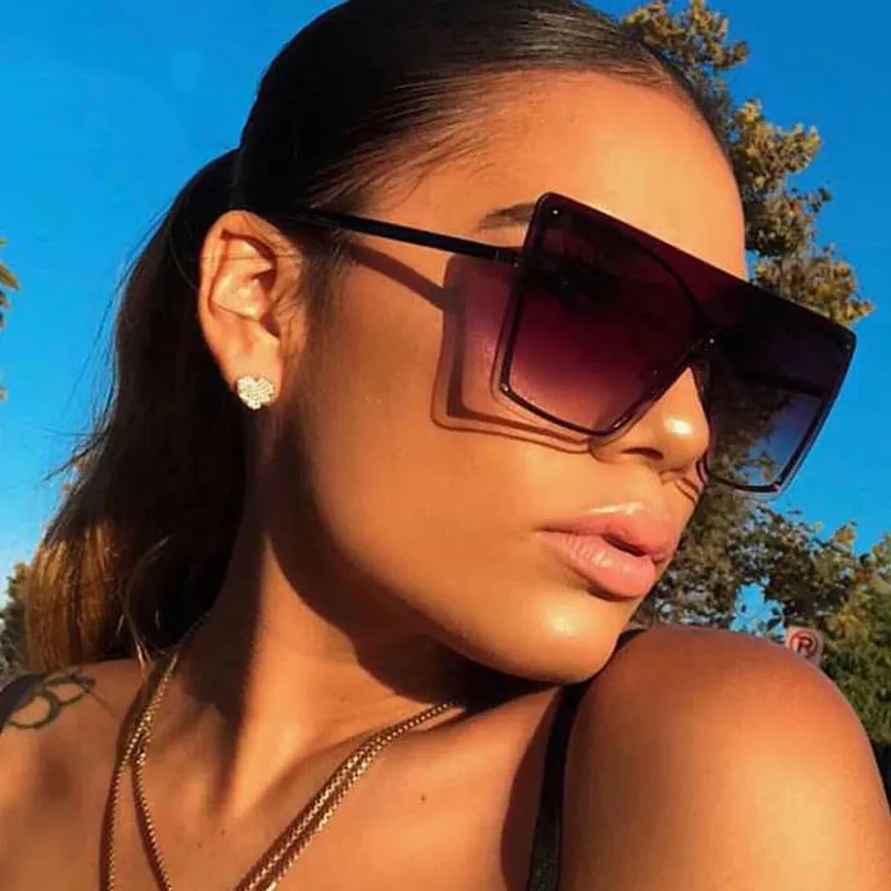Fashion Rimless Butterfly Frame Women Sunglasses Metal Lens PC