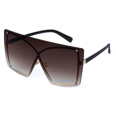 Fashion Rimless Butterfly Frame Women Sunglasses Metal Lens PC