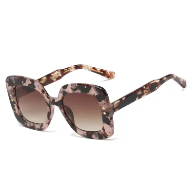 Women Fashion Nail Decor Square Sunglasses