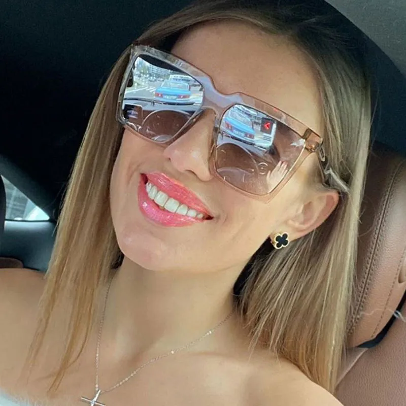 Women Retro Oversized Big Frame Sunglasses
