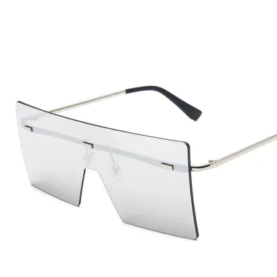 Unisex One-piece Lens Frameless Metal Vintage Sunglasses