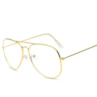 Women Retro Thin Frame Metal Oval Full Frame Optical Glasses