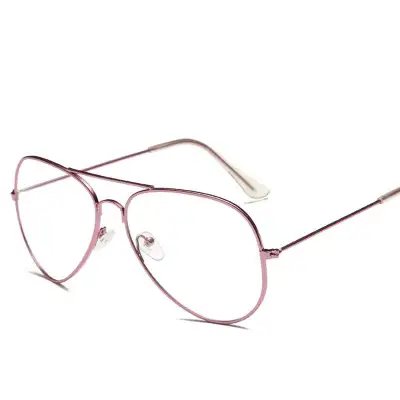 Women Retro Thin Frame Metal Oval Full Frame Optical Glasses