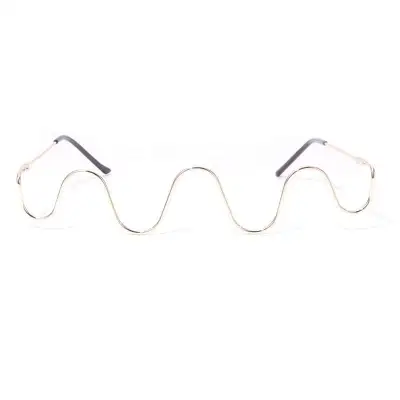 Women's Fashion Half Wave Metal Frame Sunglasses