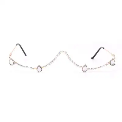 Women Fashion Rhinestone Sunglasses Frame Metal