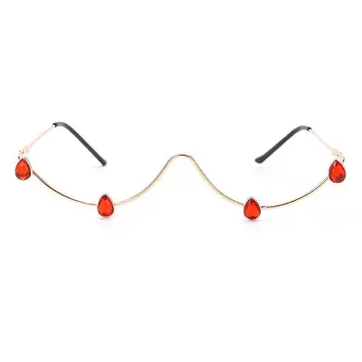 Women Fashion Metal Glasses Frame Sunglasses