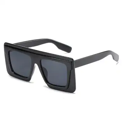 Women Square Frame Two-Color Stitching Sunglasses