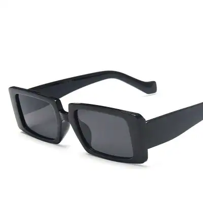Women Fashion Transparent Square Frame Sunglasses Vintage Ac Lens
