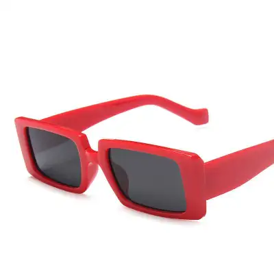 Women Fashion Transparent Square Frame Sunglasses Vintage Ac Lens