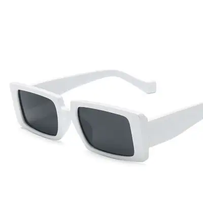 Women Fashion Transparent Square Frame Sunglasses Vintage Ac Lens