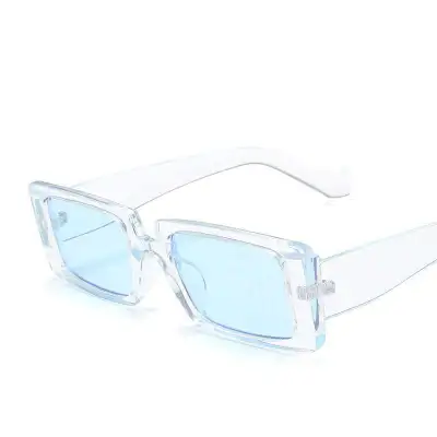 Women Fashion Transparent Square Frame Sunglasses Vintage Ac Lens