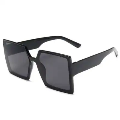 Women Vintage Square Big Frame Sunglasses PC Lens