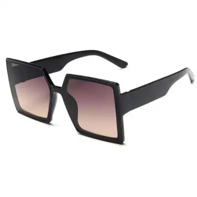 Women Vintage Square Big Frame Sunglasses PC Lens