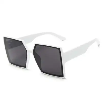 Women Vintage Square Big Frame Sunglasses PC Lens