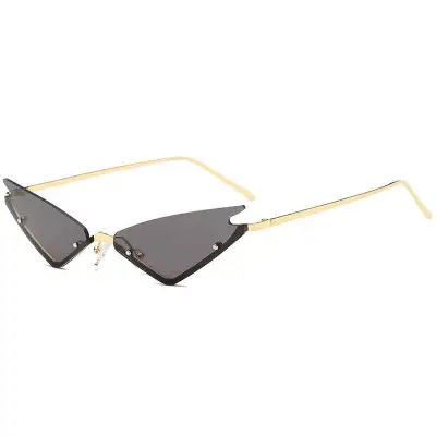 Women Fashion Cat-eye Colorful Metal Sunglasses
