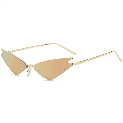 Women Fashion Cat-eye Colorful Metal Sunglasses