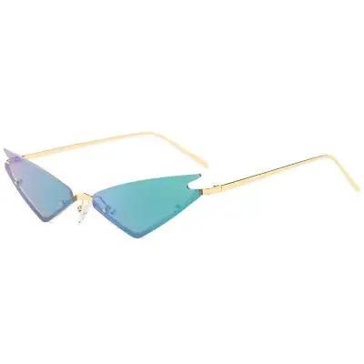 Women Fashion Cat-eye Colorful Metal Sunglasses