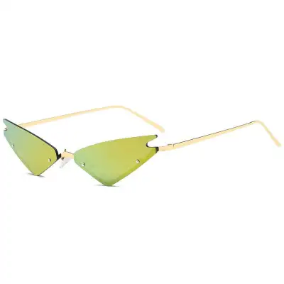 Women Fashion Cat-eye Colorful Metal Sunglasses