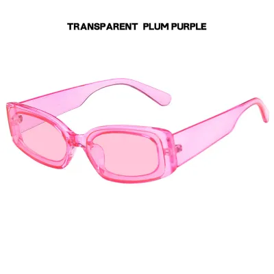 Transparent Small Square Candy-colored Frame Sunglasses