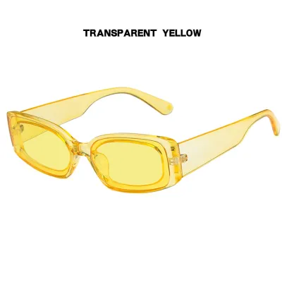 Transparent Small Square Candy-colored Frame Sunglasses